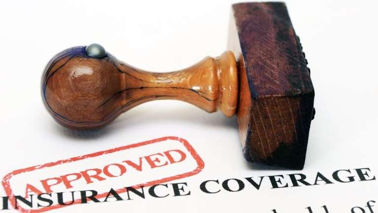 Insurance coverage approved stamp